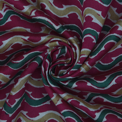 Multicolor Chanderi Print Fabric