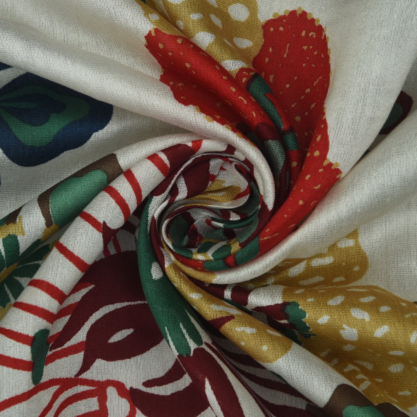 Multicolor Chanderi Print Fabric