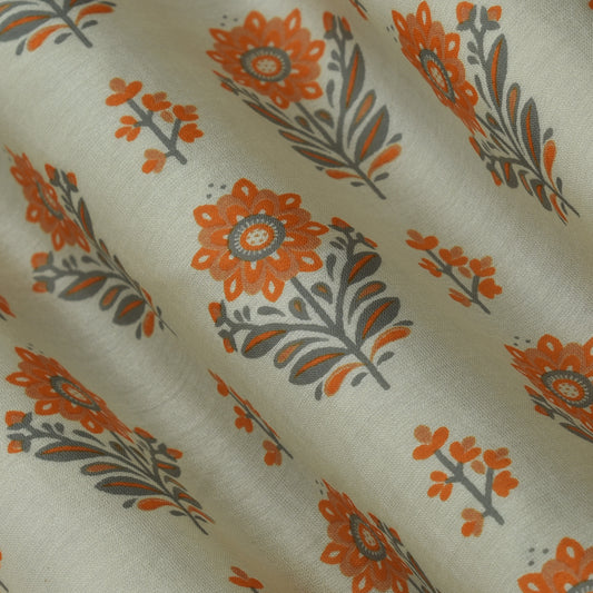 Multicolor Chanderi Print Fabric