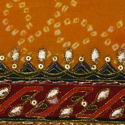 Crepe Position Print Embroidery Fabric