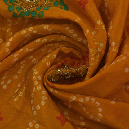 Crepe Position Print Embroidery Fabric