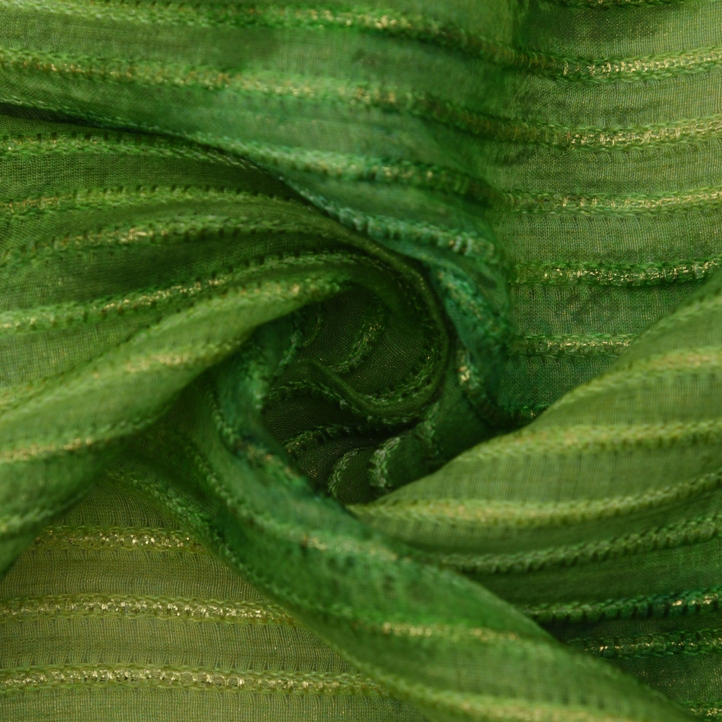 Multicolor Chanderi Tissue Embroidery Fabric