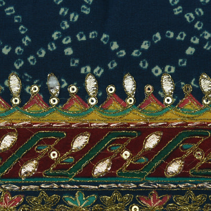 Crepe Position Print Embroidery Fabric