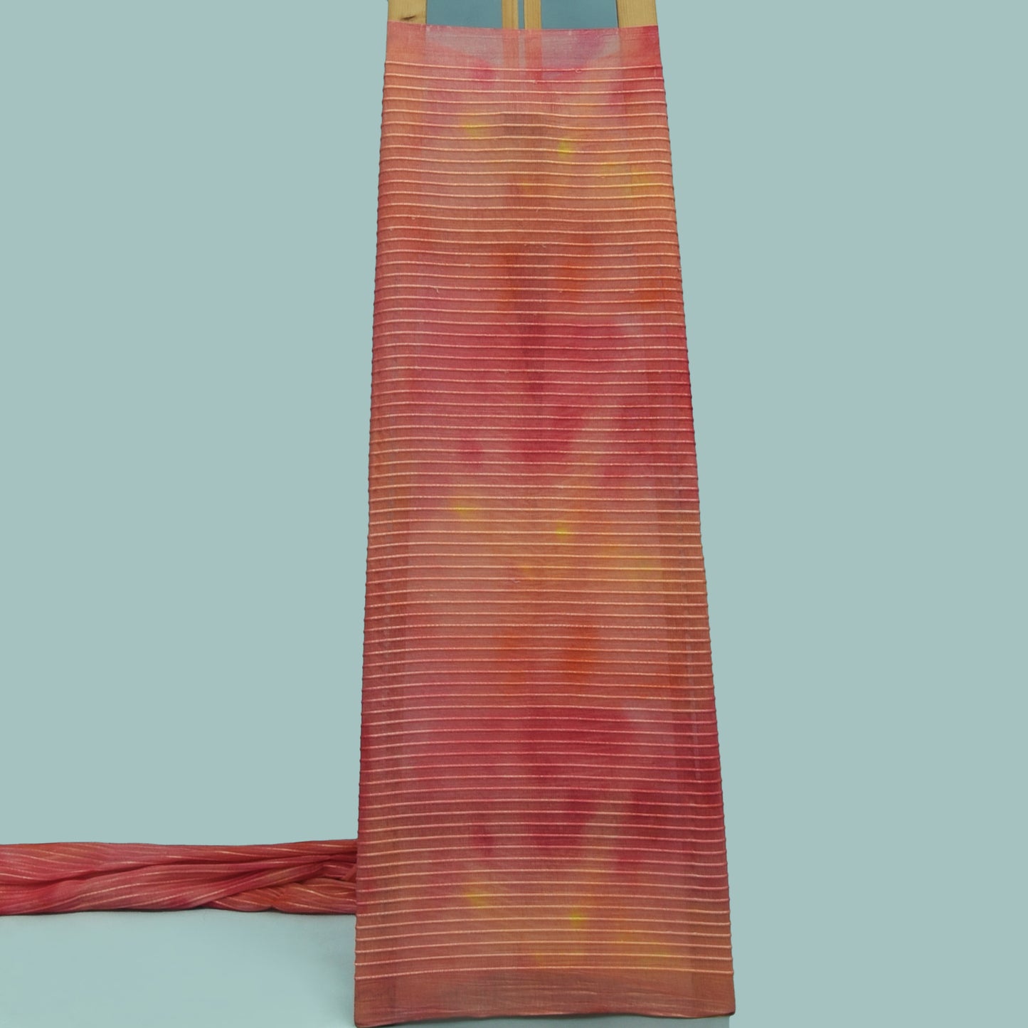 Multicolor Chanderi Tissue Embroidery Fabric