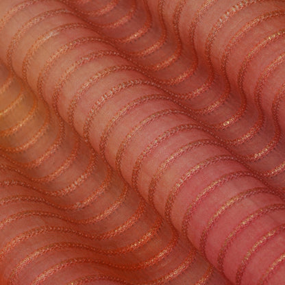 Multicolor Chanderi Tissue Embroidery Fabric