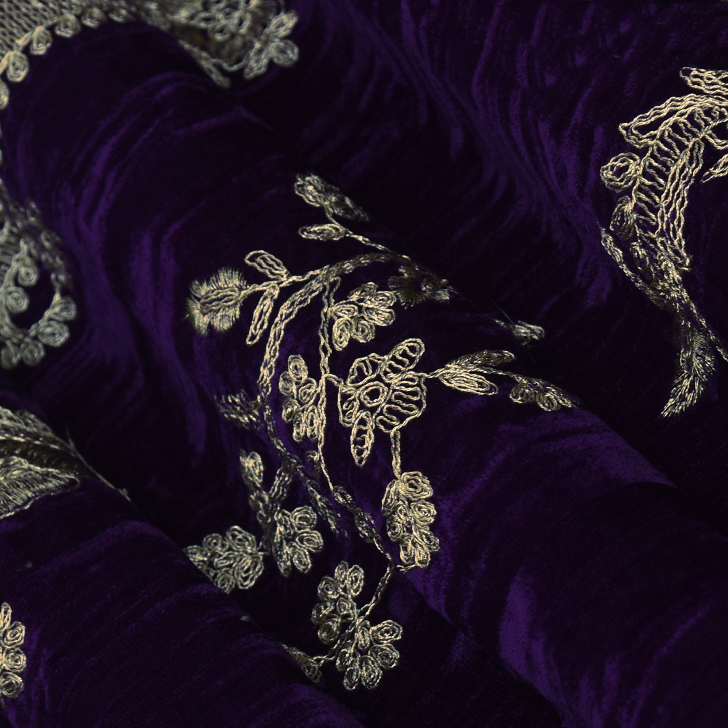 Crush Velvet Embroidery Fabric