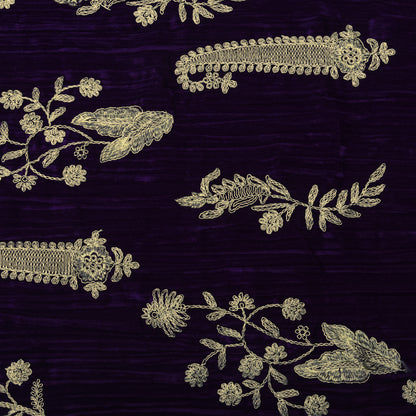 Crush Velvet Embroidery Fabric