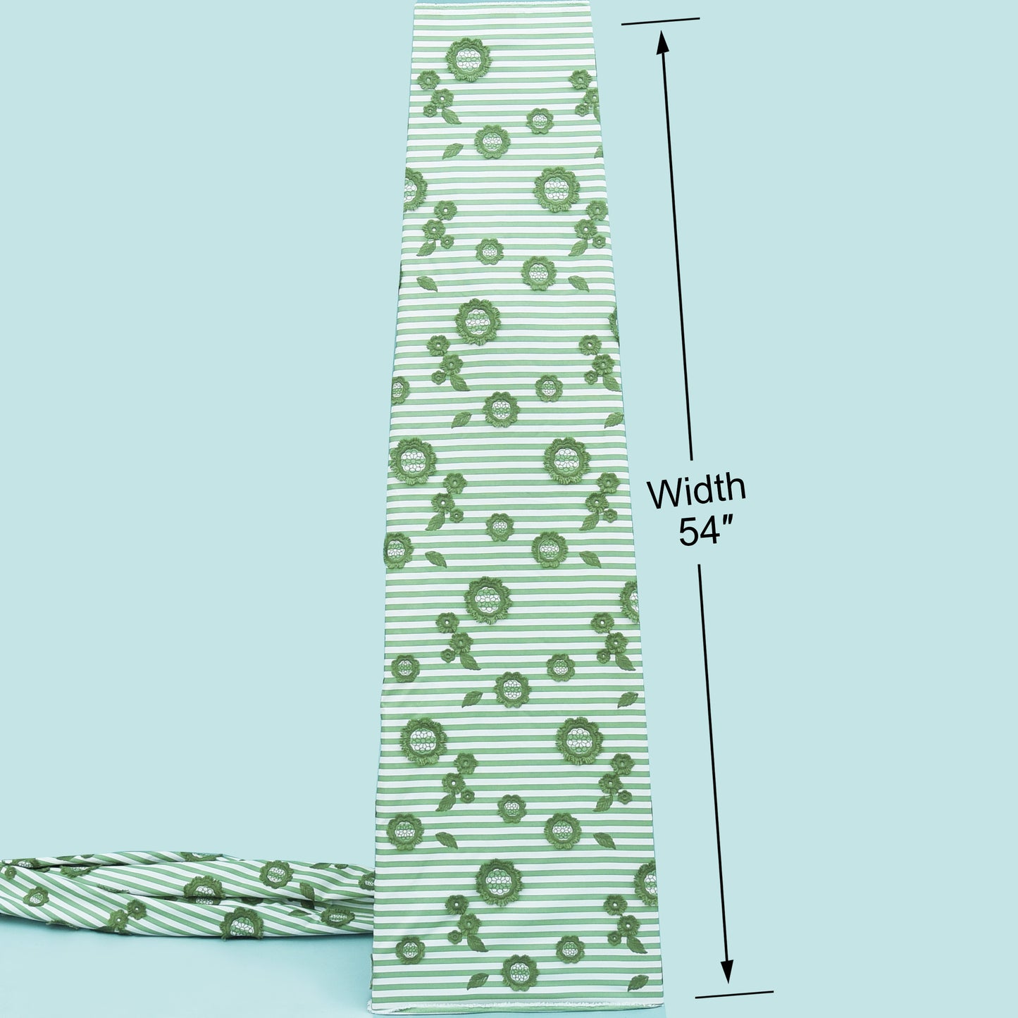 Crepe Stripe Embroidery Fabric