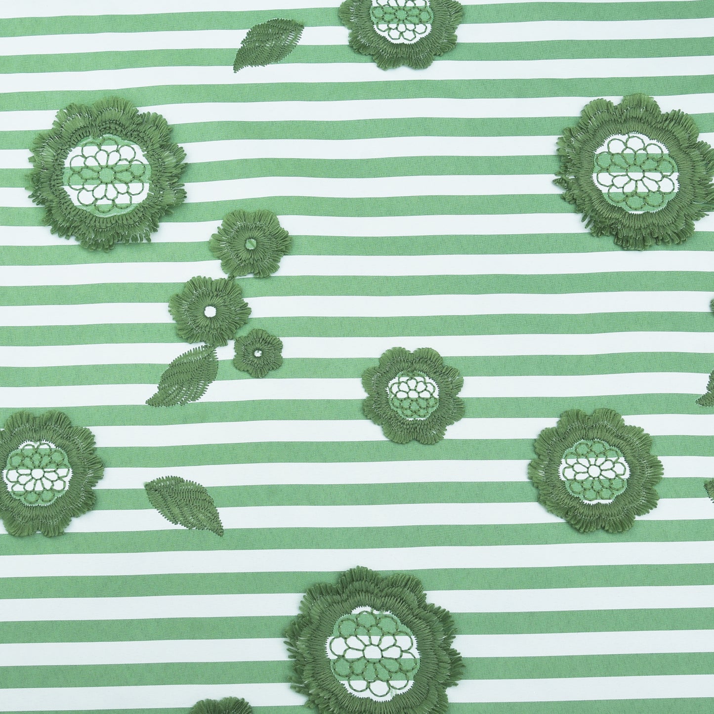 Crepe Stripe Embroidery Fabric