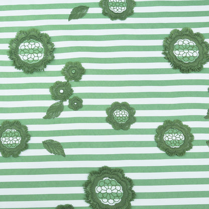 Crepe Stripe Embroidery Fabric