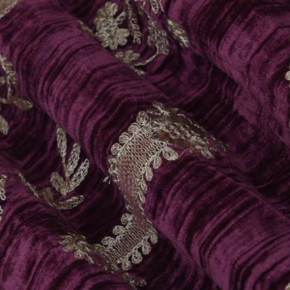 Crush Velvet Embroidery Fabric