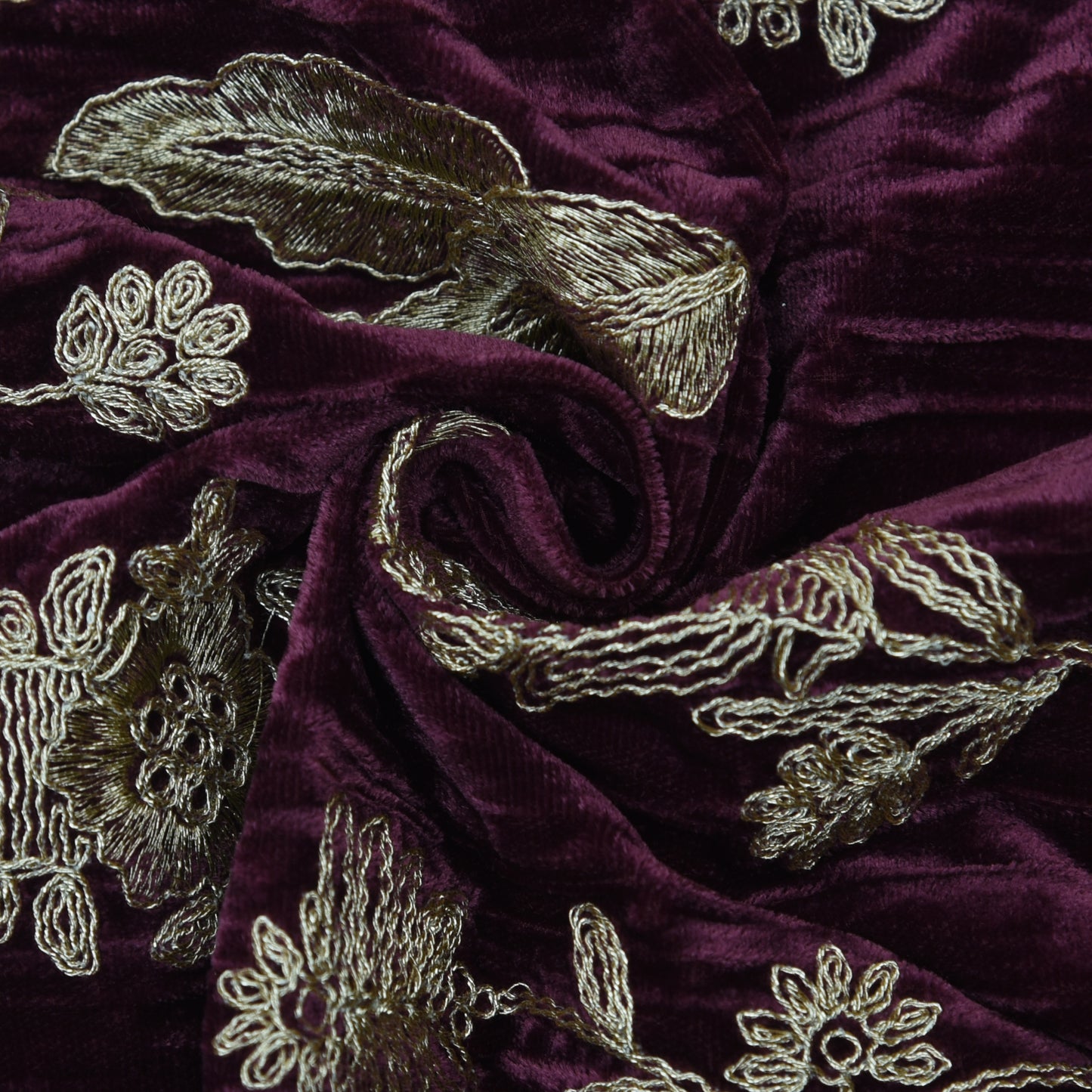 Crush Velvet Embroidery Fabric