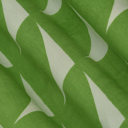 Multicolor Slub Chanderi  Print Fabric