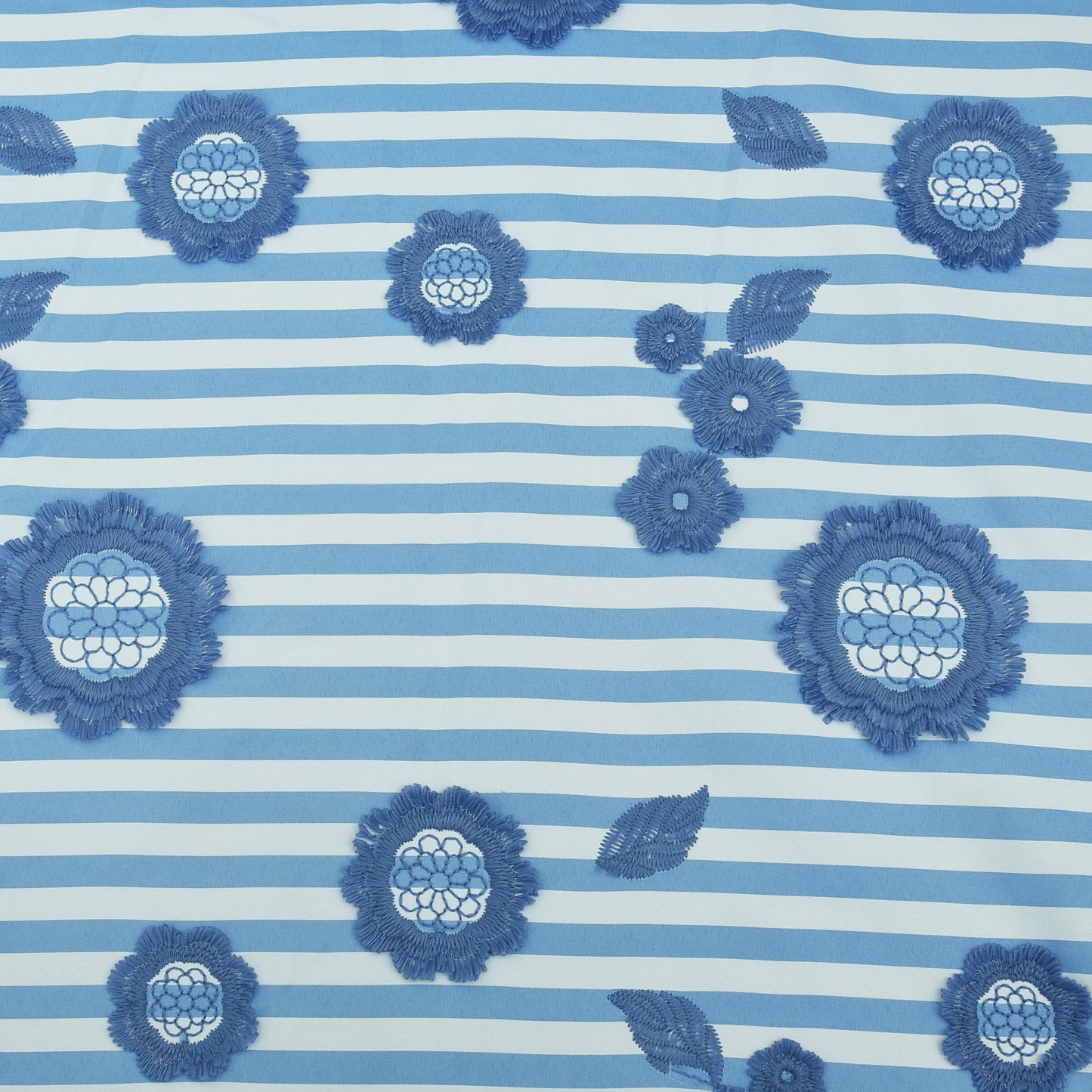 Crepe Stripe Embroidery Fabric