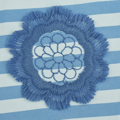 Crepe Stripe Embroidery Fabric