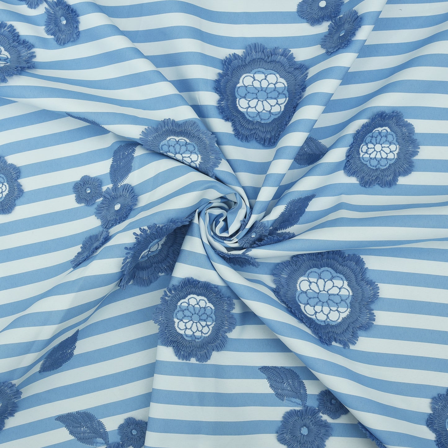 Crepe Stripe Embroidery Fabric