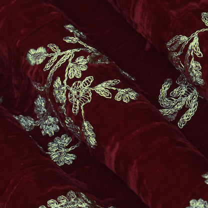 Crush Velvet Embroidery Fabric