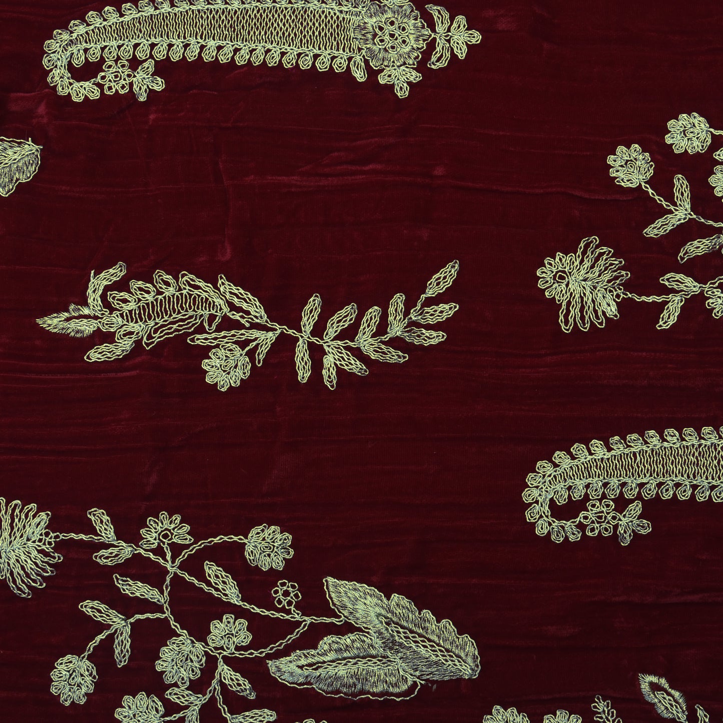 Crush Velvet Embroidery Fabric