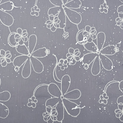 Chanderi Foil Embroidery Fabric