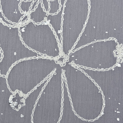 Chanderi Foil Embroidery Fabric