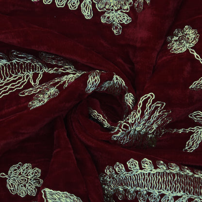 Crush Velvet Embroidery Fabric