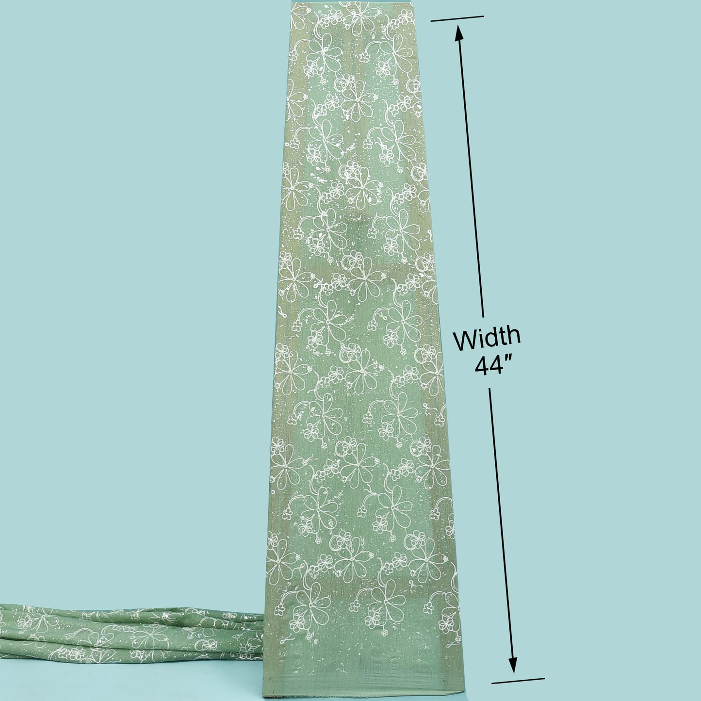 Chanderi Foil Embroidery Fabric