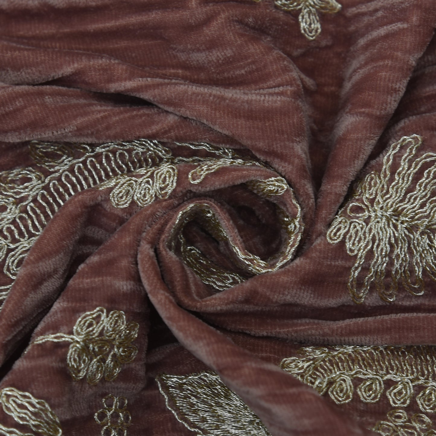 Crush Velvet Embroidery Fabric