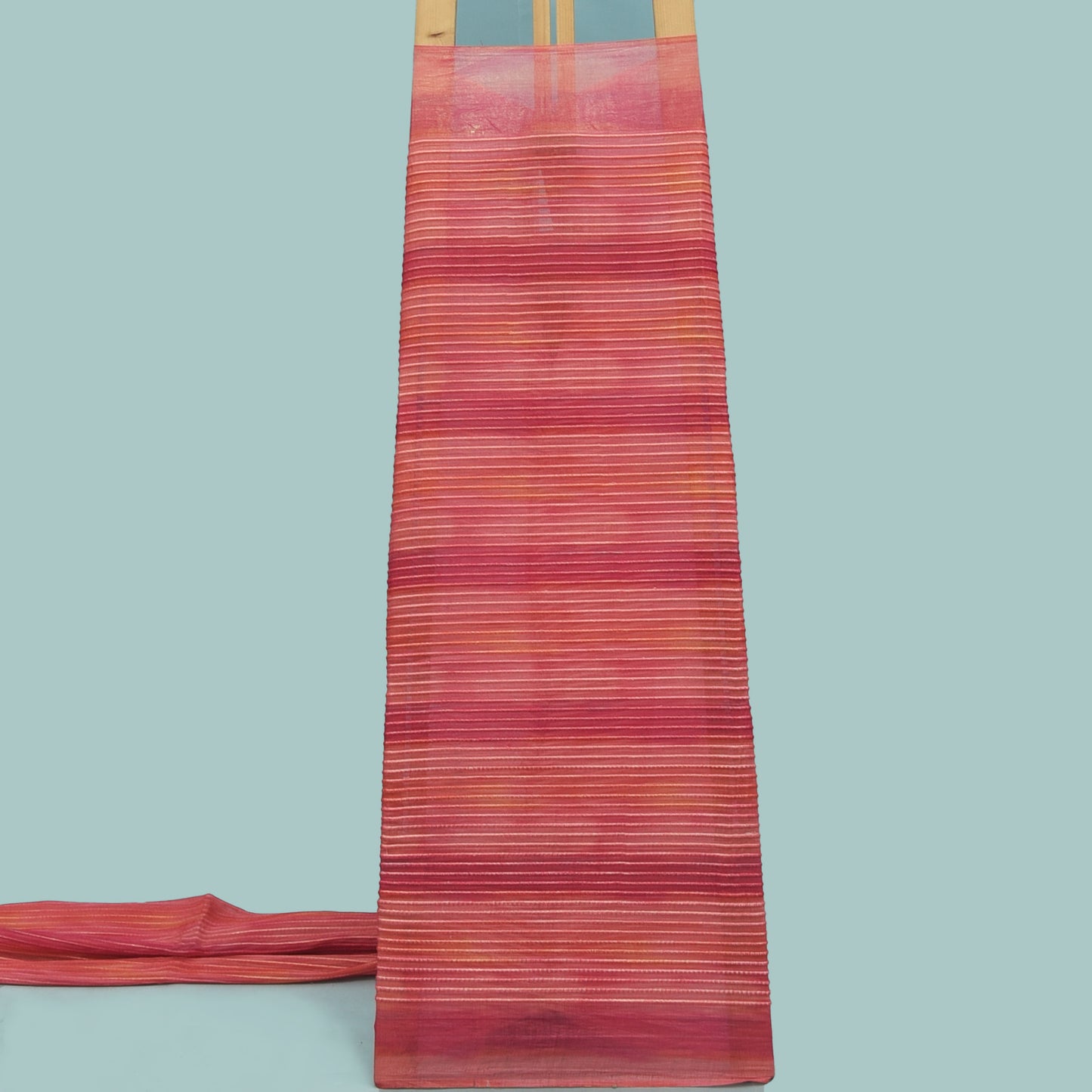 Multicolor Chanderi Tissue Embroidery Fabric