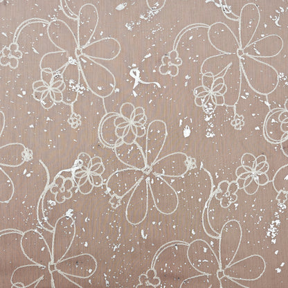 Chanderi Foil Embroidery Fabric