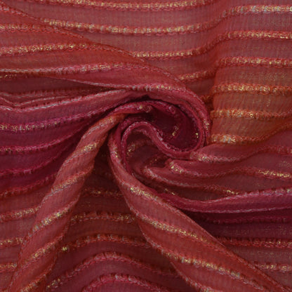 Multicolor Chanderi Tissue Embroidery Fabric