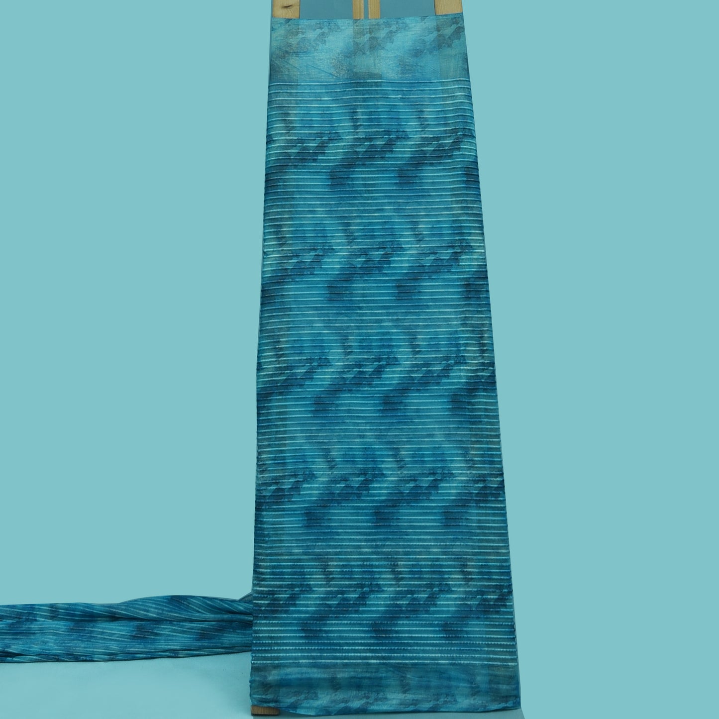 Multicolor Chanderi Tissue Embroidery Fabric