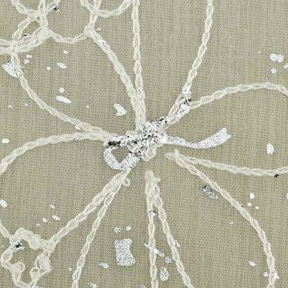 Chanderi Foil Embroidery Fabric