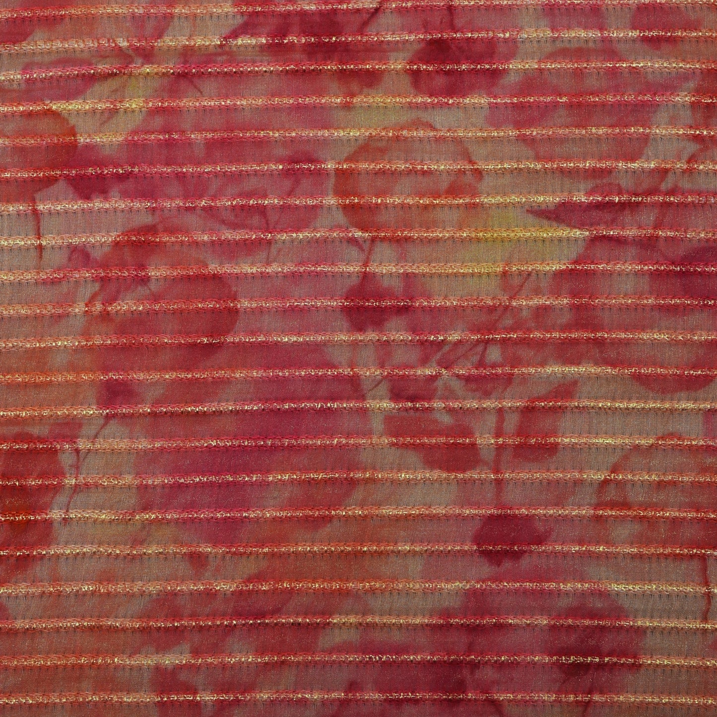 Multicolor Chanderi Tissue Embroidery Fabric