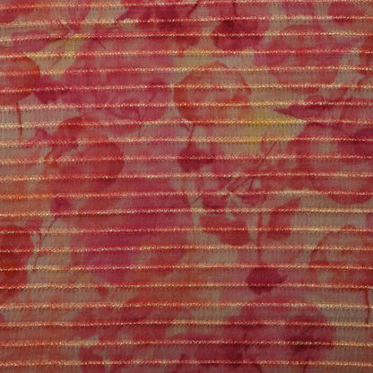 Multicolor Chanderi Tissue Embroidery Fabric