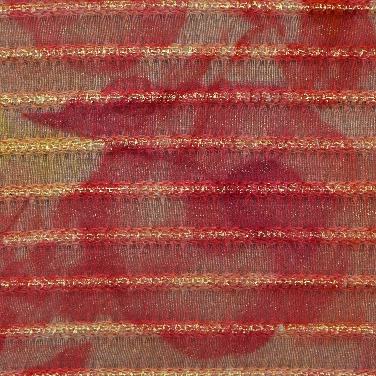 Multicolor Chanderi Tissue Embroidery Fabric