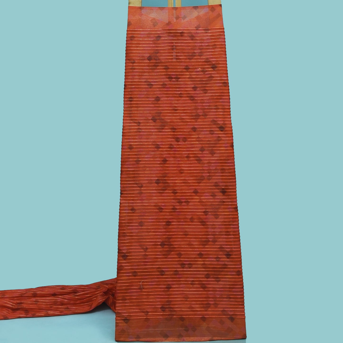 Multicolor Chanderi Tissue Embroidery Fabric