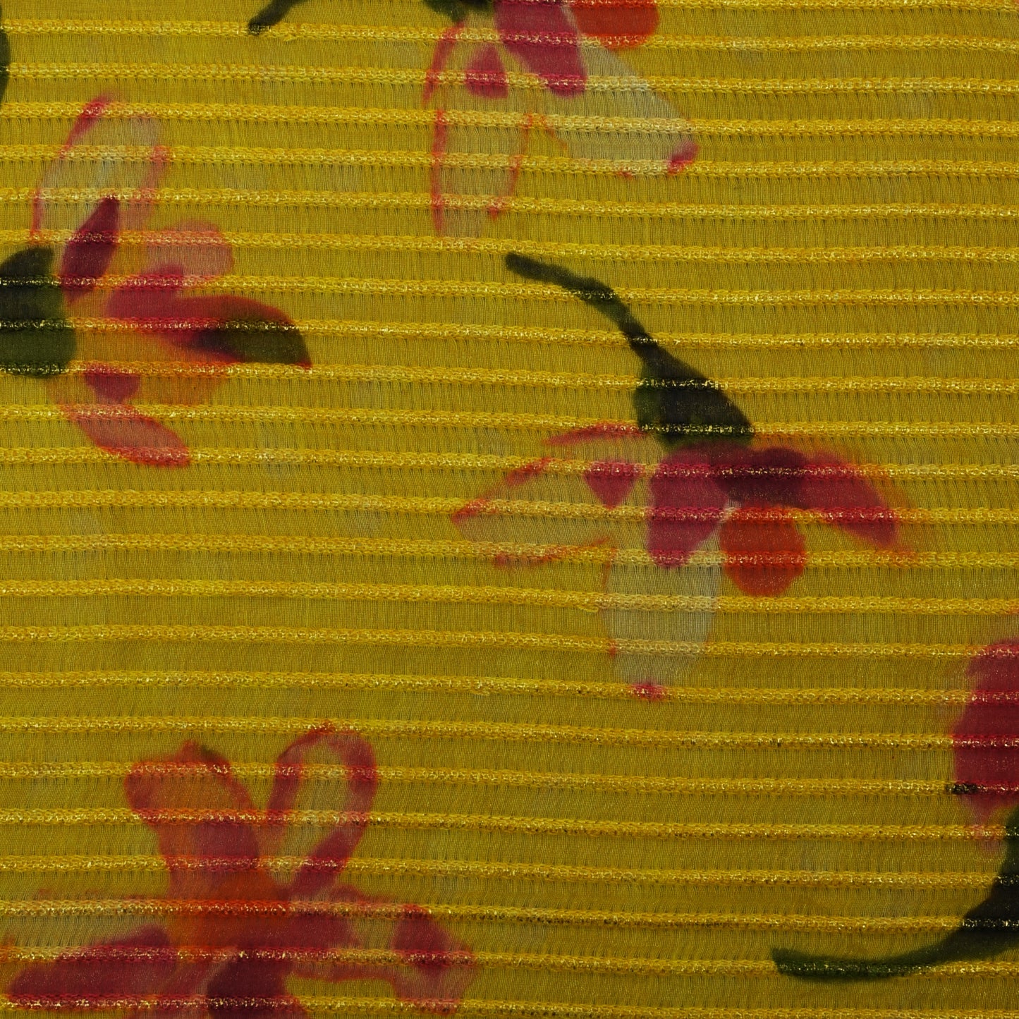 Multicolor Chanderi Tissue Embroidery Fabric