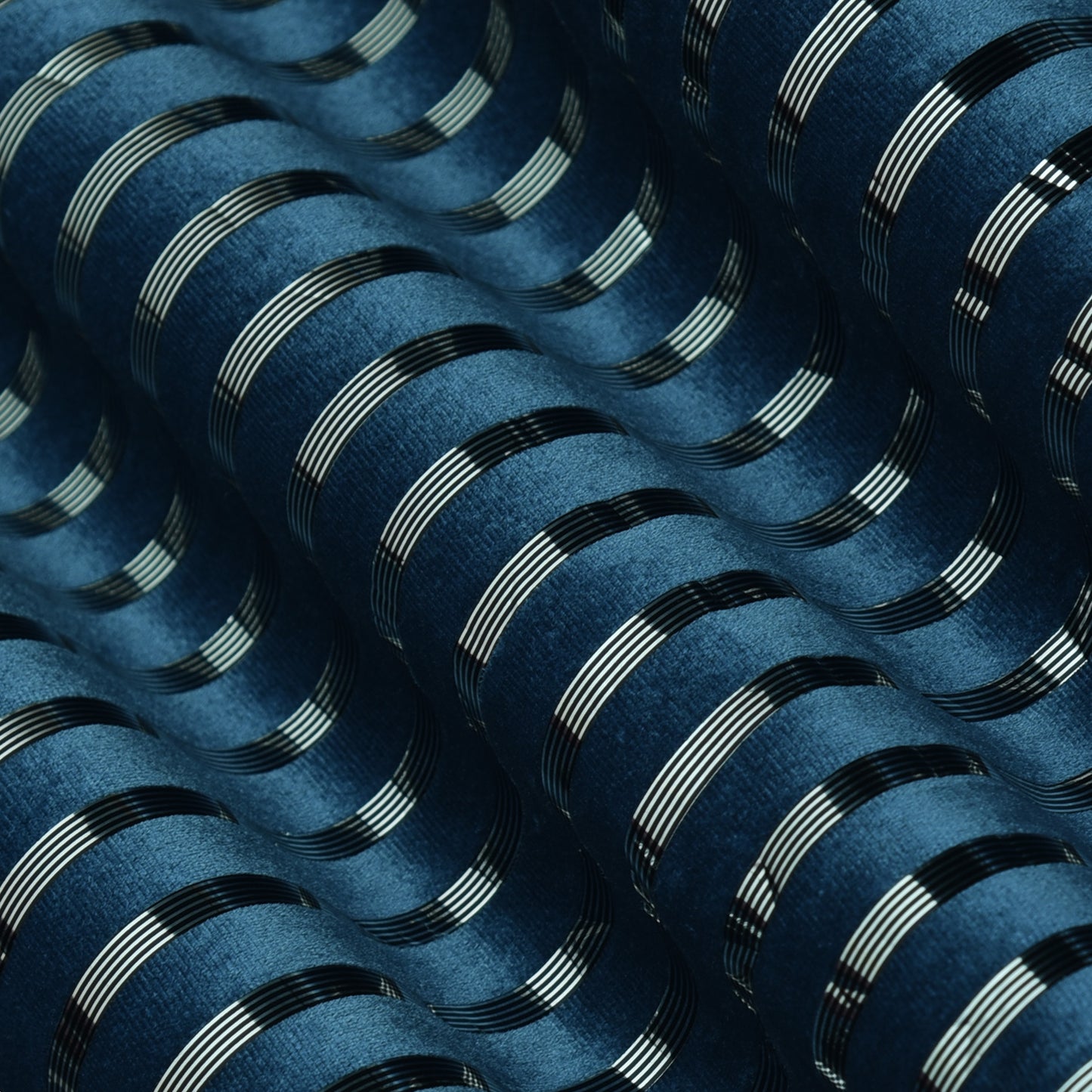 Velvet Foil Stripe Fabric