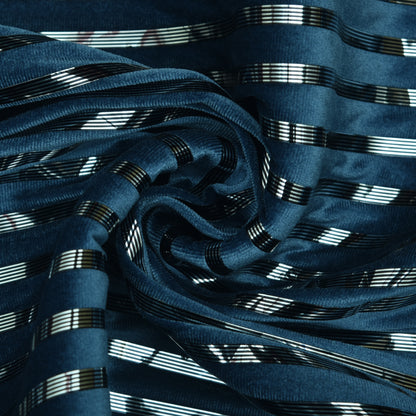 Velvet Foil Stripe Fabric