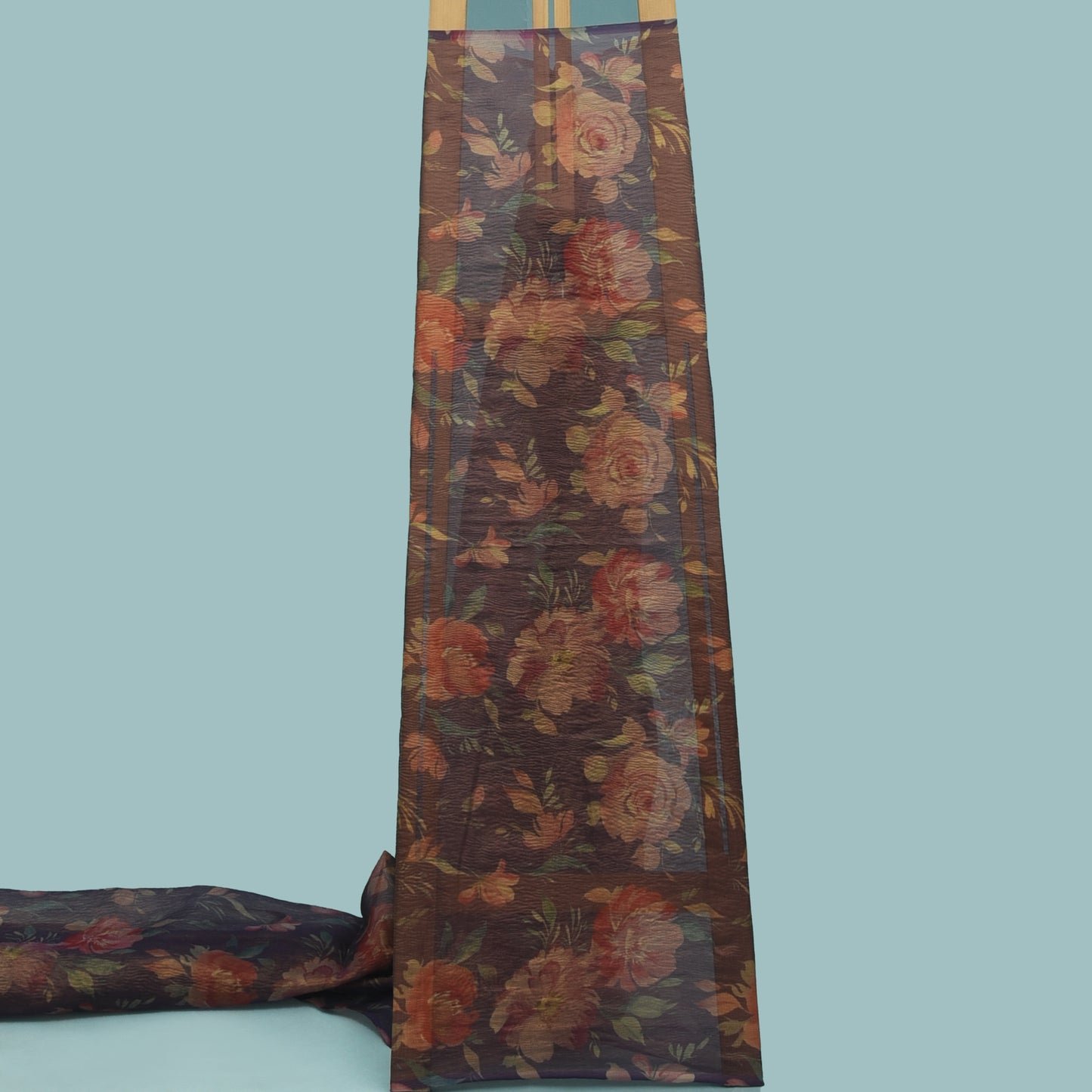 Multicolor Crush Tissue Print Fabric