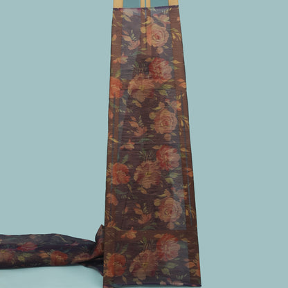 Multicolor Crush Tissue Print Fabric