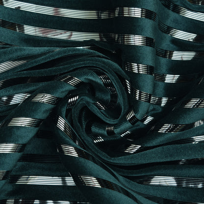 Velvet Foil Stripe Fabric