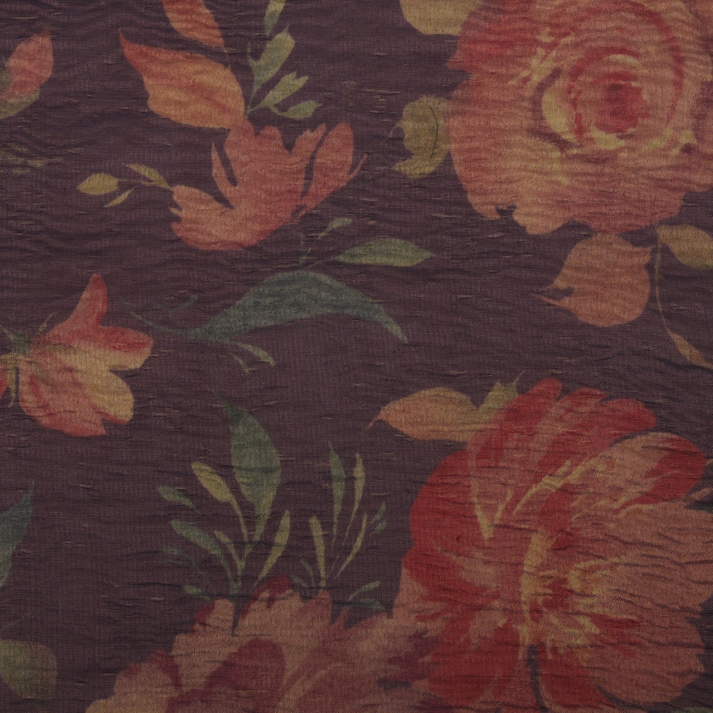 Multicolor Crush Tissue Print Fabric