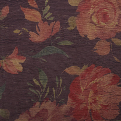 Multicolor Crush Tissue Print Fabric