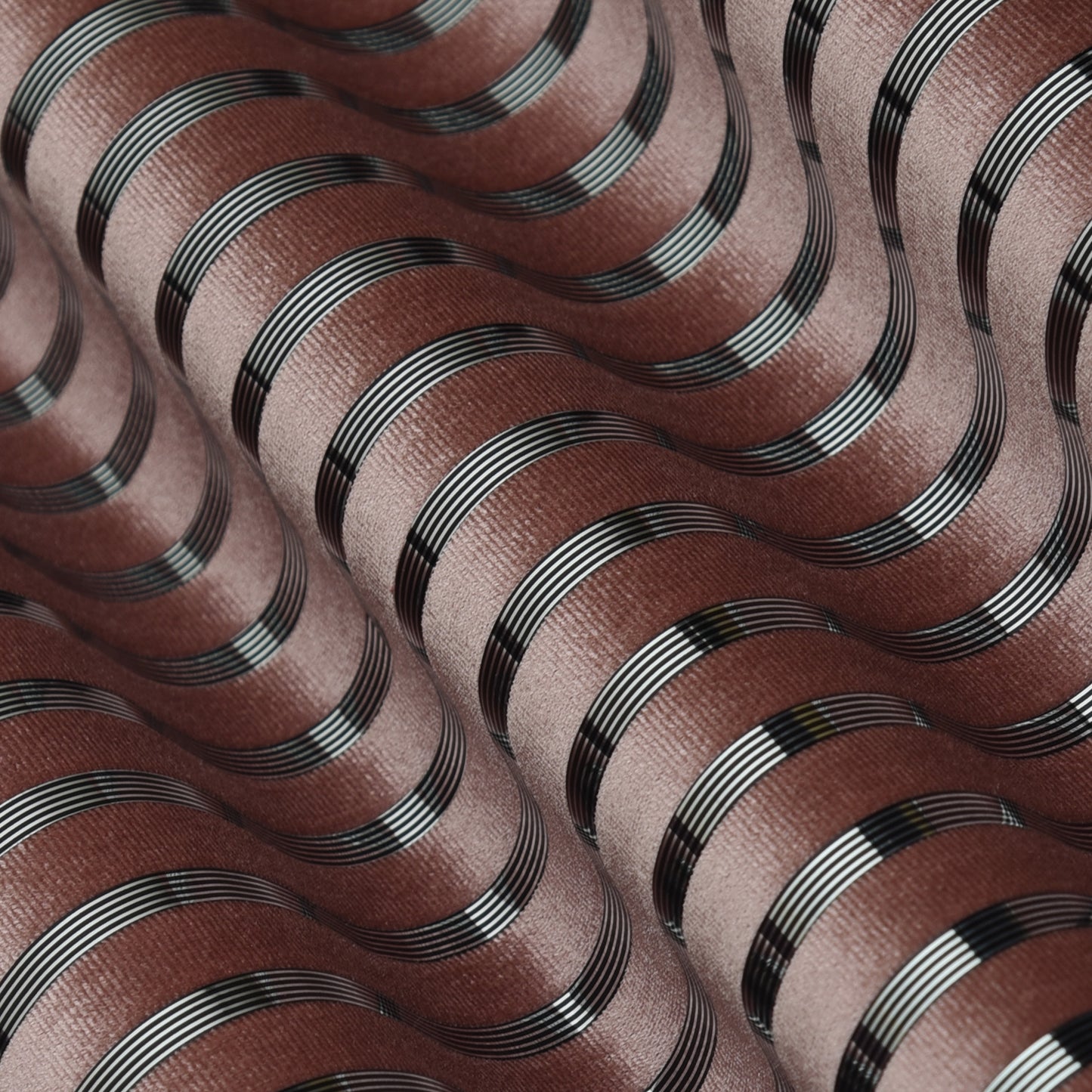 Velvet Foil Stripe Fabric