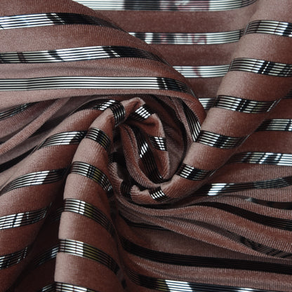 Velvet Foil Stripe Fabric