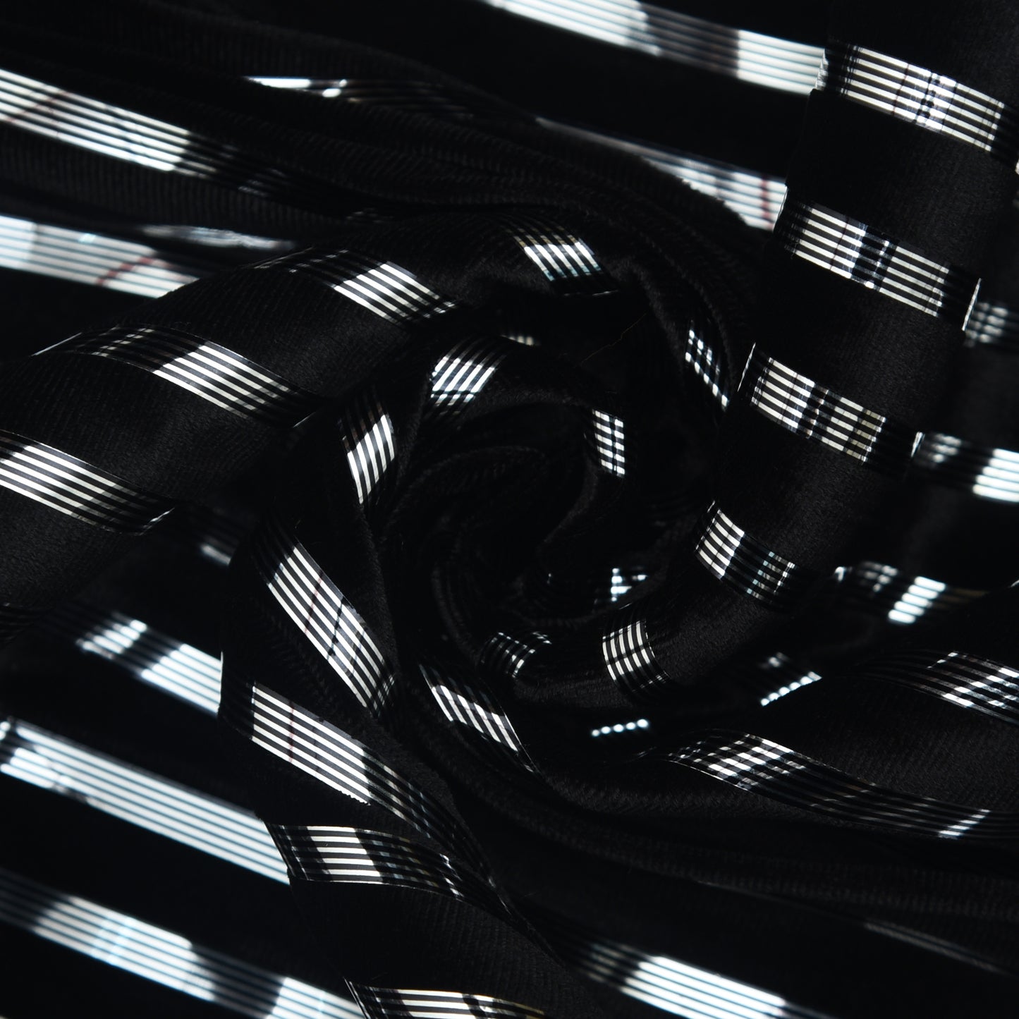 Velvet Foil Stripe Fabric