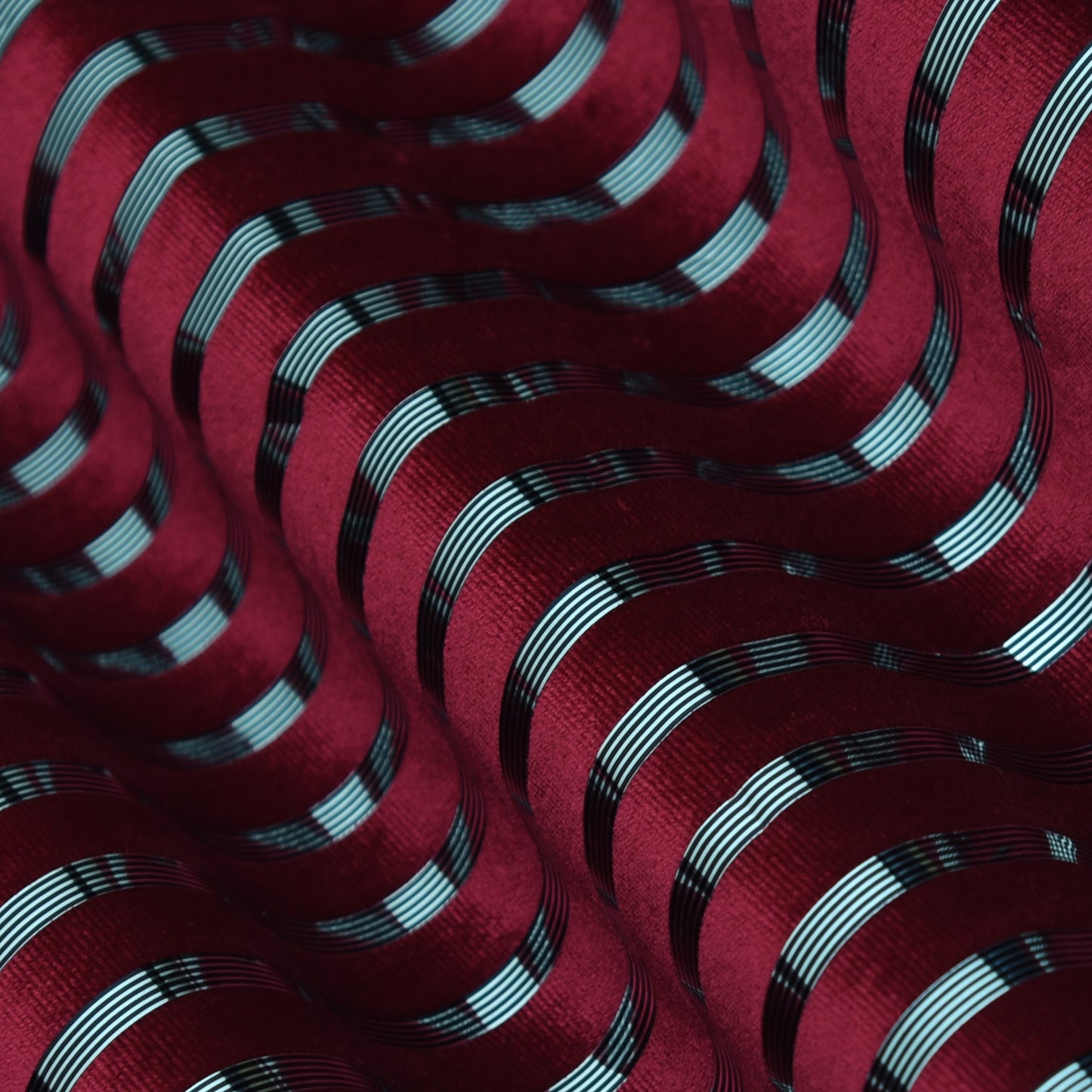 Velvet Foil Stripe Fabric