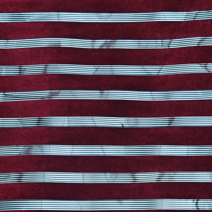 Velvet Foil Stripe Fabric