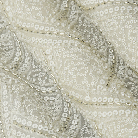 Dyeable Georgette Embroidery Fabric